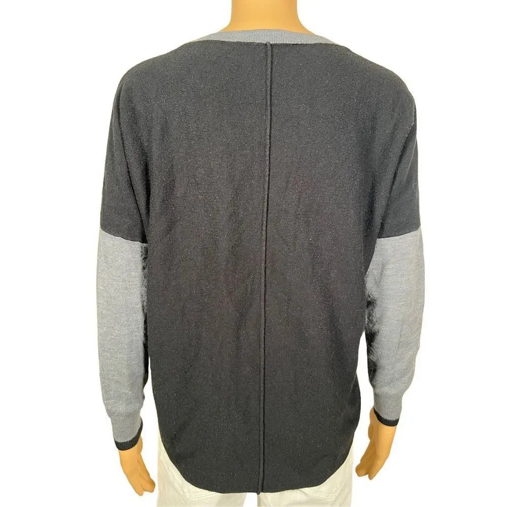 French Connection Women's Black & Gray Tight Knit Pullover Sweater Size S - Picture 3 of 7